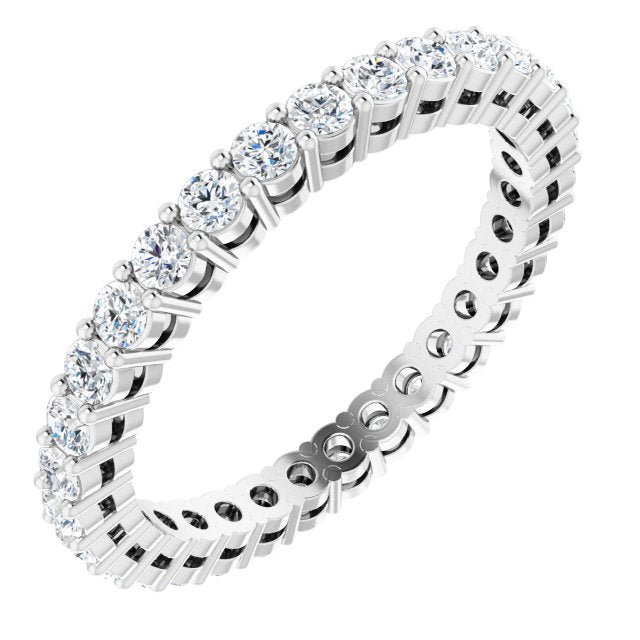 0.93 ct. Shared Prong Round Diamond Eternity Band-VIRABYANI